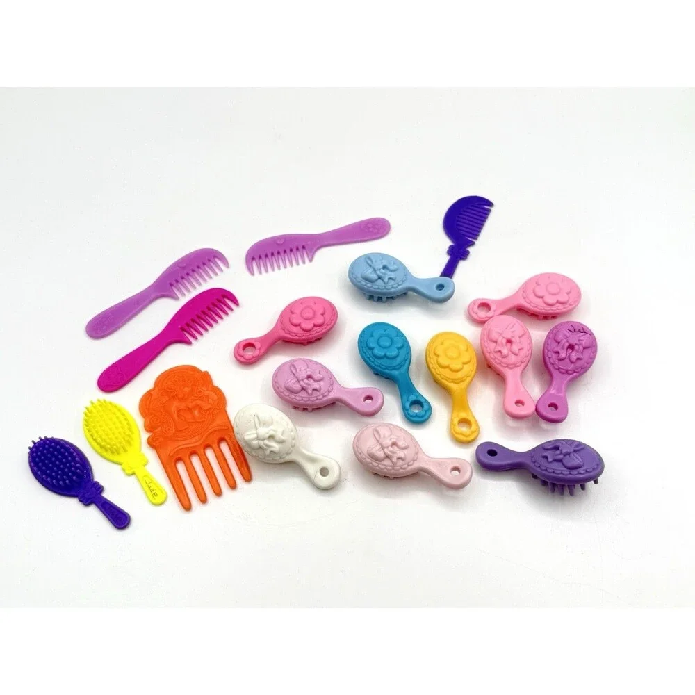 Vintage My Little Pony Hair Brushes And Combs Bows  Flower G1 G4 Large‎ Lot